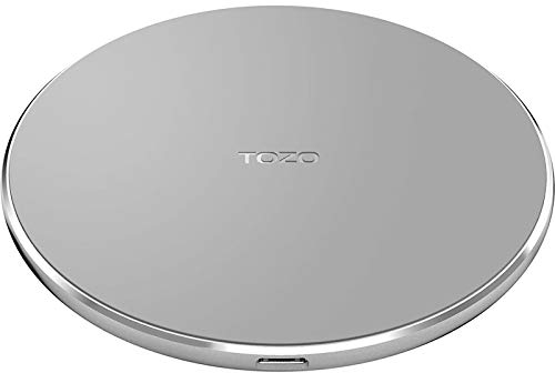 TOZO W1 Wireless Charger 10W Slim Aviation Aluminium Computer Digital Control Technology Fast Charger (without AC Adapter)