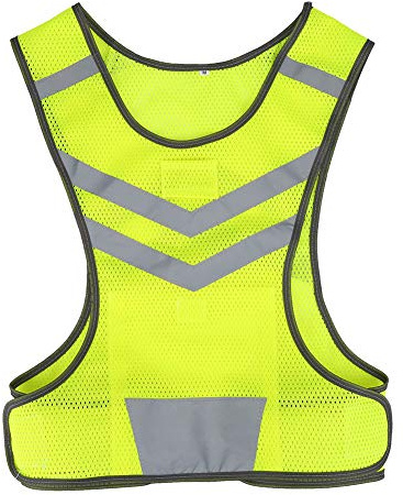 Sport Reflective Vest High Visibility Adjustable Fluorescent Yellow Safety Vest for Cycling Running Hiking, etc