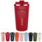 SUNTQ Reusable Coffee Cups Travel - Coffee Travel Mug with Leakproof Lid Stainless Steel Coffee Travel Cup (Red, 18oz/510ml)