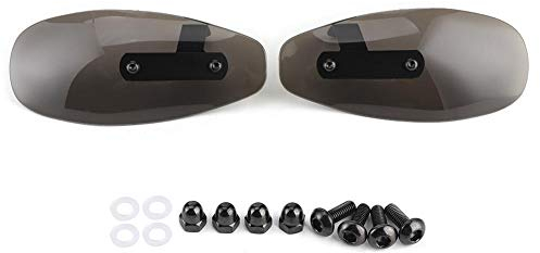 Motorrad Handschutz, 10mm Universal Motorrad Handschutz Acryl Motorrad Lenker Windschutz Passform(Schwarz)