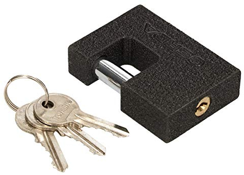 KOTARBAU® Gusseisen Vorhangschloss 70 mm Monoblock Vorhängeschloss mit Bolzen Einbruchsicherung Bügelschloss Gehärtetes Massivschloss