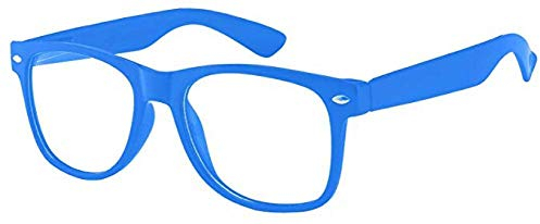 Boolavard Kids Nerd Brille Clear Lens Geek Fake Brillen für Mädchen Jungen Brillen Alter 4-12 (Blau)