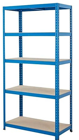 BiGDUG Heavy Duty Garage Shelving Unit - 1780h x 900w x 450d mm - 265kg Capacity Per Shelf - Blue 5 Tier Racking