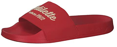 adidas Men's Adilette Shower Sandal, Vivid Red Wonder White Vivid Red, 13 UK