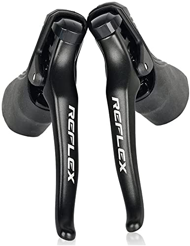 Rennrad Schalthebel 2×8/2×9/2X10/2X11 Speed ??Shifters & Schaltkabel Schalthebel Bremse Fahrrad Umwerfer Kompatibel für Shimano (2x8S REFLEX: Kompatibel R2000)