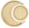 JINGLING Vassoio, Vassoio di, Luna, per Pietre, Mezzaluna, Luna, in Legno, per Gioielli, Oli Essenziali, Cristalli