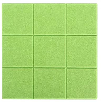 Filz-Pinnwand, Pinnwand, Pinnwand, quadratisch, für Büro, Zuhause, Klassenzimmer (grün)