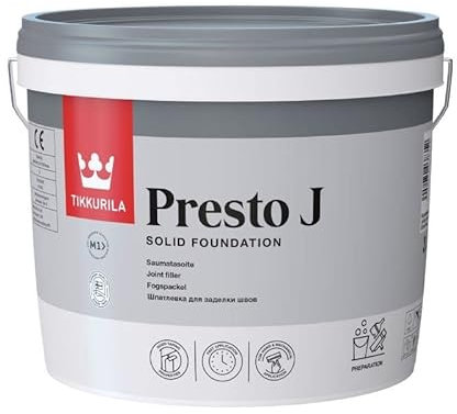 TIKKURILA Presto J - Ready Mixed Filler For Gypsum Board Seams (Pre-Painting Treatment) - 3 Litres