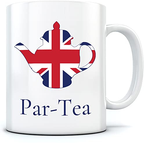 HotScamp Par-Tea Party Teapot Queens Platinum Jubilee - Mug for Tea Coffee - 2022 Party Celebration Queen Elizabeth One Size White