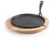 IBILI - Plato Hierro Fundido de 26 cms con Base de Madera de Haya