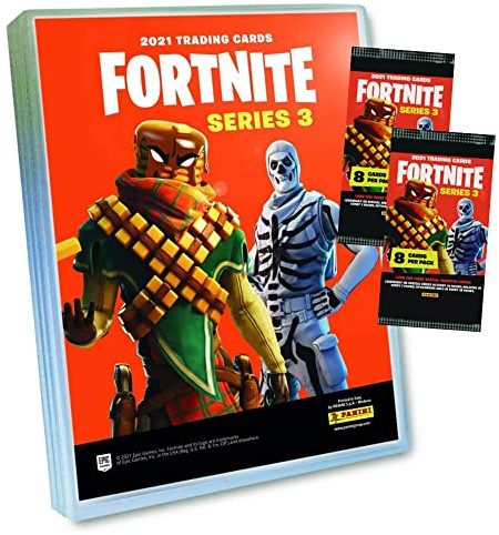Panini Fortnite Karten Serie 3 Trading Cards - Sammelkarten (1 Mappe + 2 Booster)