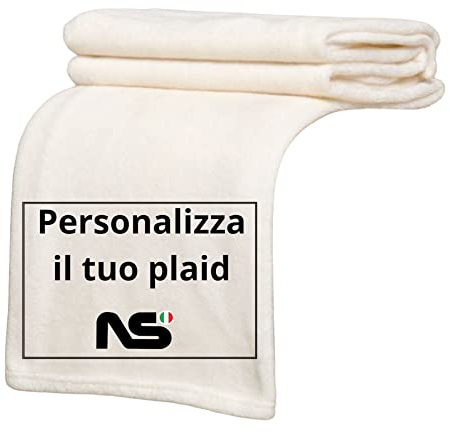 Plaid Personalizzato con Foto e Scritte – Coperta in Pile 140x170 cm – Regalo Coppia Romantico San Valentino, Anniversario, Fidanzato, Fidanzata – Personalizzabile con Immagini e Testo | NS Bandiere