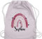 Turnbeutel Rucksack - Boho Regenbogen I Boho Rainbow - Unisize - Pastell Rosa - kindergarten beutel kindergartenbeutel name kita turnsack stoffbeutel schule personalisierte
