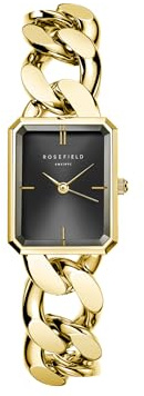 Rosefield Octagon XS Studio Damenuhr Edelstahl-Kettenarmband 19.5x24mm