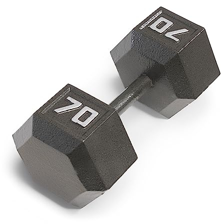 Marcy IV-2070 Sechskant-Hantel aus Gusseisen, 31,8 kg, einzeln