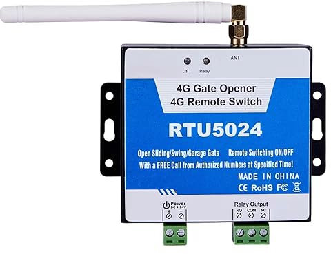 RTU5024 GSM Gate Opener,GSM Remote Switch,Door Opener with GSM Dial Control (4G)