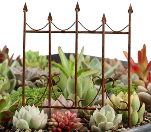 Vesone Miniatur-Metallzaun zum Basteln,Miniatur-Eisenzaun | -Gartenzaun aus Eisen - Miniatur- für Miniaturgärten, Minihäuser oder Blumenarrangements, Miniaturlandschaft