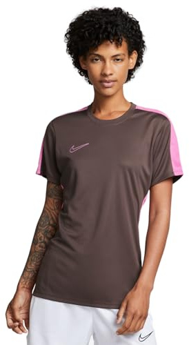 NIKE Women's W W Nk Df Acd23 Top Ss Branded, Baroque Brown/Playful Pink/Playful Pink, S