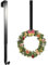 Linwnil 1 Pack Wreath Hanger Adjustable Length from 14 to 26 Inches Wreaths Holder Hook 20LB Heavy Duty for Front Door for Christmas Easter Halloween Decorations Wreath (Black 1pcs) (1)