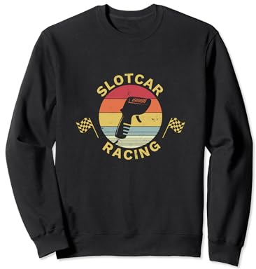 Slotcar Slotracing Handregler Retro Sweatshirt