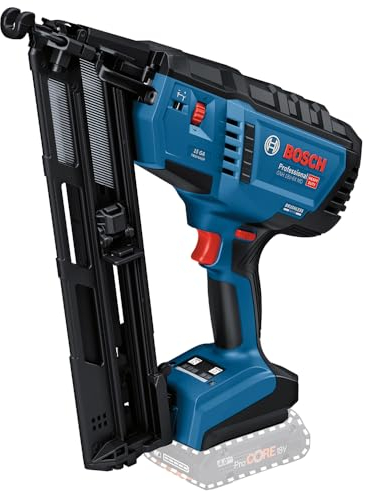 Bosch Professional 18V System Chiod. legno GNH 18V-64 MD (mod. azion. sing./ripetizione, idonea per chiodi: 32-64 mm, 15 ga (1,8 mm) e angolo di inclinazione di 34°, senza batterie e caricabatteria)