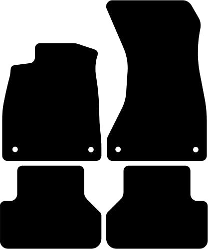 Kovvar Fußmatten passend für Audi A4 B9 2015-2024 Passend zur Ausführung: Avant/Limousine/Allroad Quattro | Hintere Matten ohne Befestigungen | Qualität: Premium