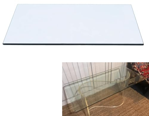 Glasplatte Rechteckig Glastisch Tischplatte Aus Gehärtetem Glas Tisch Glasscheibe 8mm Dick, Kanten Geschliffen und Poliert, für Stehpultgestell, Schreibtischplatte für Home Office(100x80cm)