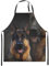 Homewish Deutscher Schäferhund Schürze 3D Welpe Hund Schürze Polizei Hund Chef Schürze Nette Tier Print Lätzchen Schürze Bauernhaus Tier Küche Schürze 78x66 (LxW)
