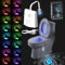 16 Colores LED Luz de Inodoro, WC Luz Nocturna USB Recargable Inodoro Luz con Detección de Movimiento del Sensor Automático Impermeable Luz nocturna de Inodoro para el Baño(4 m / 120°)