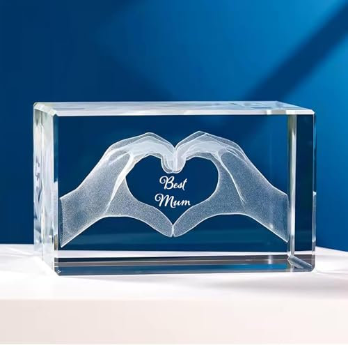 SC Products Placa de cristal grabada para el día de la madre | Regalos para el día de la madre con cristal K9 grabado | Regalos para mamá adorno para el día de la madre, Navidad y cumpleaños | Regalos