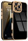 Lafunda for iPhone 16 Pro Max Case, Luxury Plating for Womens Gilrs Case, Full Camera Protection Soft TPU Bumper Cover, Shockproof Silicone Slim Phone Case for iPhone 16 Pro Max 6.9, Black