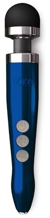 Premium Sexspielzeug: Doxy Die Cast 3 Wiederaufladbare Magic Wand Vibratoren für Frauen; Premium Magic Wand Massagestab für Frauen - Blau