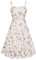 Belle Poque Ladies Dresses Pink Floral A-Line Swing Dress Sweartheart Neck Strappy Dress Prom Dresses for Women XL