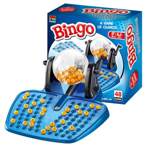 Set De Jeu De Bingo Classique, Machine De Bingo De Jeu Familial Traditionnel avec 90 Balles Et 38 Cartes pour Faire Semblant De Jeux De Table De Loterie, Jeux Interactifs Kit