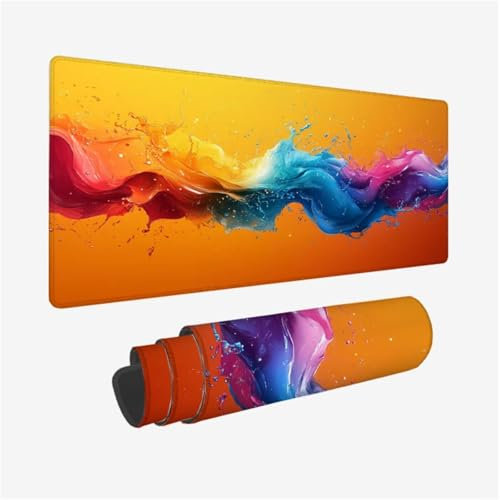 Pigment Tapis de Souris XXL 1500x800mm Tapis Souris Abstrait Mouse Pad avec Antidérapant et Imperméable Désign, Desk Mat avec Bords Cousus pour Gamer, Ordinateur, PC, Ordinateur Portable,Model297