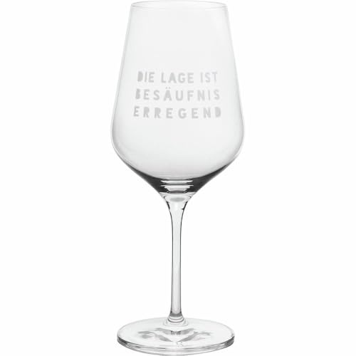 Weinglas Die Lage ist besäufniserregend