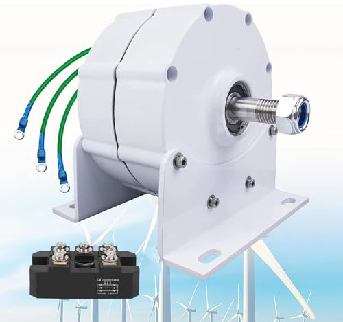 ZSJSM 10000W Permanent Magnet Generator, 12V 24V 48V 120V 220V Rare Earth Ndfeb Permanent Magnet Electric Motor Generator for Wind Water Turbine Diesel Engine, Low RPM Electric Motor