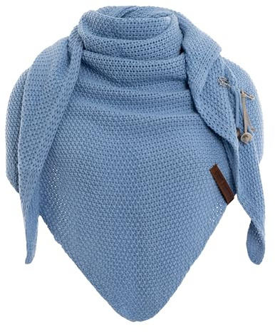 KNIT FACTORY - Coco Dreiecksschal - Crystal Blue - 190 x 85 cm