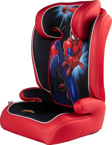 Tataway Marvel Spiderman Seggiolino Auto Bambini 100-150 Cm I-Size R129 | Gruppo 2/3 Con Installazione Tramite Cintura A 3 Punti, Rivestimento Sfoderabile E Lavabile | Rosso