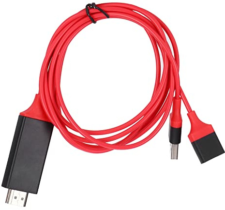 Sxhlseller Da Telefono Cellulare a TV, Cavo Adattatore, Cavo Da Telefono a Video, con Mirroring Plug and Play per Dispositivi IOS