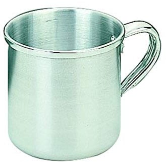 IBILI Vaso cilíndrico de alumbre 8 Cm, aluminio, metálico, 1 unidad (paquete de 1)
