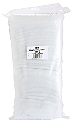 VBS Füllwatte 300g, weiß, Bastelwatte, Stopfen Füllen Basteln, Bären Puppen Kissen