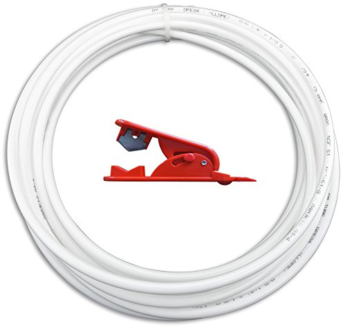 S-15/C. Kühlschrankschlauch für Kühlschrank Wasserfilter, Umkehrosmoseanlagen, Aquarium Waserschlauch 6,35mm (1/4) Schlauch 15m.+ Schlauchschneider.