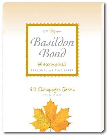 Basildon Bond Luxury Writing Pad with 40 Sheets - Champagne, P4TO (178 x 229mm)