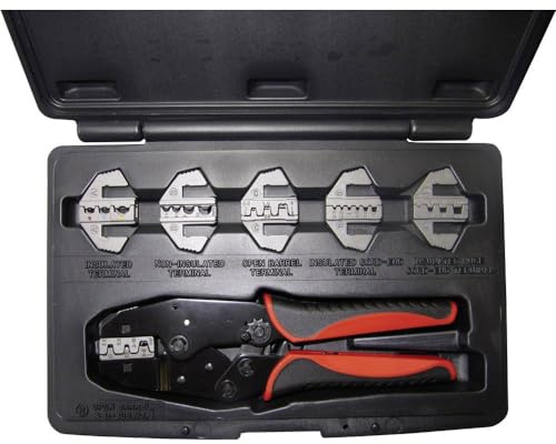 WKK 60166 Crimping Pliers Set Cable Lugs, Insulated Wire End Braces, Uninsulated Spade Connectors