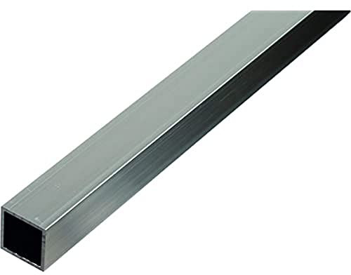 Alberts 470128 Tubo quadrato, alluminio, naturale, 1000 x 40 x 40 mm