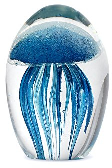 Signes Grimalt Art Deco Home - Briefbeschwerer Qualle, Glas, Blau, 10 cm - Hochzeits-Dekoration, Hänger, Hängender Schmuck, 6224619031
