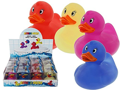 ootb Badeente Magic Duck, farbwechselnd (reagiert auf Wärme) 10 x 9 cm, 4-farbig Sortiert, in PVC-Box,