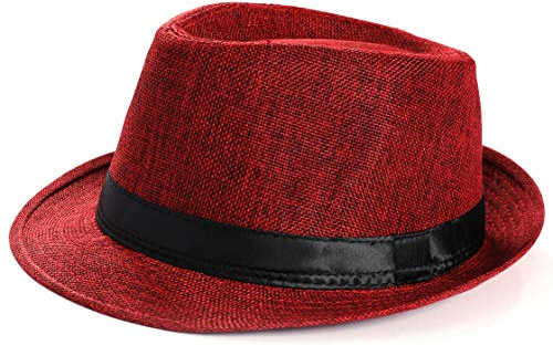 Coucoland Panama Hut Mafia Gangster Herren Fedora Trilby Bogart Hut Herren 1938s Gatsby Kostüm Original