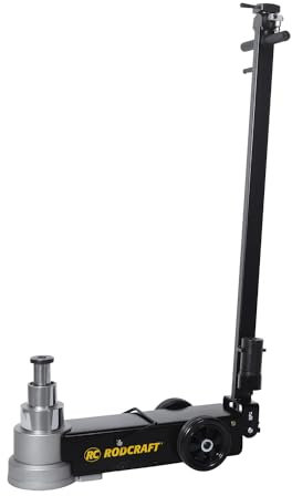 Rodcraft ATJ50-3 Hydraulischer Wagenheber bis 50 Tonnen Hubkraft, Min./Max. Höhe: 160 mm/ 472 mm, Gewicht: 73 kg, ideal für LKW und Busse, einfache Steuerung am Griff, Schwarz